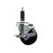 Service Caster 3.5'' SS Phenolic Wheel Swivel 1'' Expanding Stem Caster SCC-SSEX20S3514-PHS-1 - alternate 1